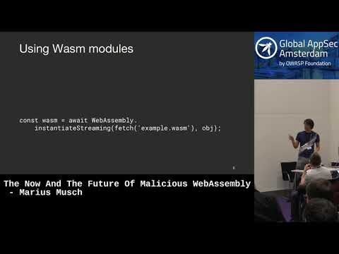 Image thumbnail for talk The Now And The Future Of Malicious WebAssembly