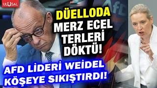 Başbakan AfD karşısında zor anlar yaşadı! Almanya'da Merz Weidel düell