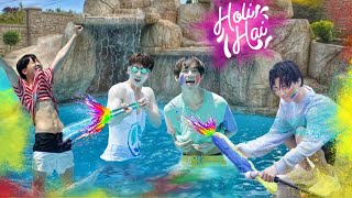 BTS Holi special waterpool // Hindi dubbing // run