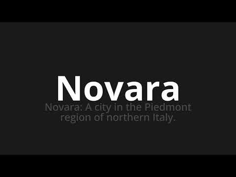 How to pronounce Novara
