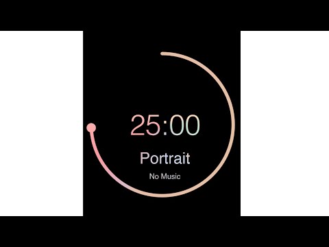 Portrait | Pastel Dark Mode - 25 minute timer - Pomodoro Technique - 4 x 25 min - Study Timer