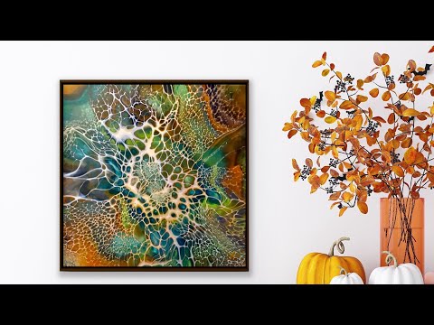 374.  Four SPECTACULAR  Blooms in 30 Minutes!!  fluid art /art therapy/sheleeart /tlp pigments