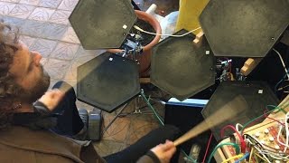 Greg Fox drumming on Bastl Modular thru the Kong module