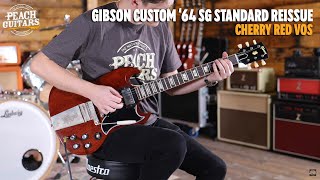 Video thumbnail for No Talking...Just Tones | Gibson Custom 1964 SG Standard Reissue w/ Maestro Vibrola VOS by Peach Guitars