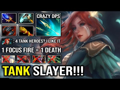 TANK SLAYER 1 Focus Fire = Delete Any Tank on the Map with Amazing Powershot Windranger Dota 2