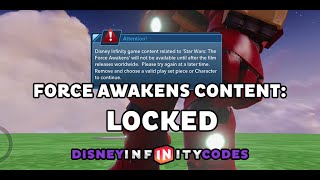 Disney Infinity 3.0 Force Awakens Content LOCKED!