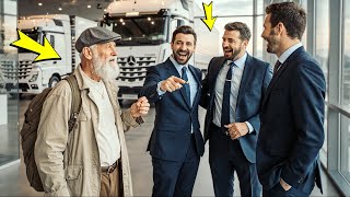 “QUERO CINCO CAMINHÕES MERCEDES”, DISSE O HOMEM POBRE… E DEU A MAIOR LIÇÃO DA VIDA AOS VENDEDORES!