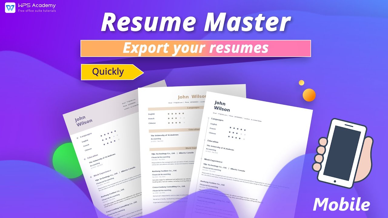 Resume Builder : File Export