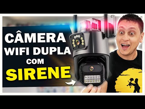 Câmera Wifi Dupla com Sirene - Vale a pena? Unboxing e Review