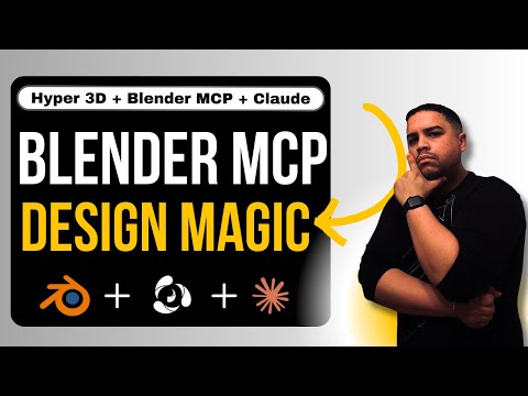 Thumbnail: Blender MCP Tutorial (Claude MCP) + Hyper3D: Generate Cinematic 3D Scenes Fast