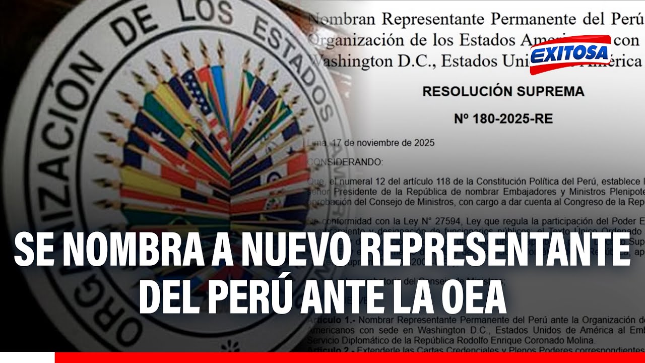🔴🔵 Se nombra a Rodolfo Coronado Molina como nuevo representante del Perú ante la OEA