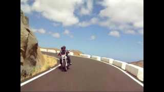 preview picture of video 'Harley Tour Fuerteventura - Verbindungsstrasse Betancuria - HARLEY DAVIDSON'