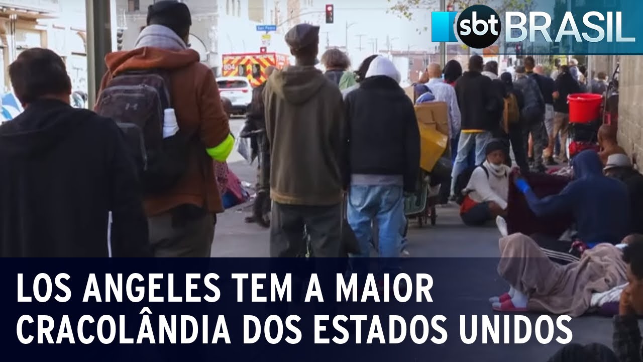 Los Angeles tem a maior cracolândia dos Estados Unidos | SBT Brasil (17/06/23)