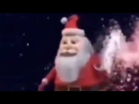 Santa running towards earth and destroys the world