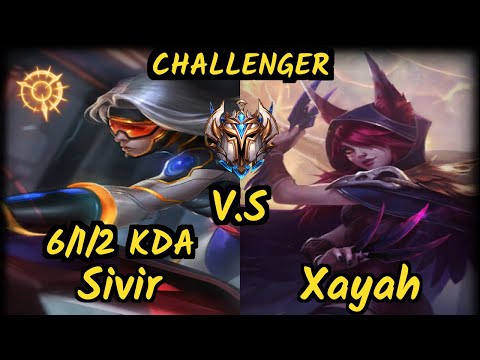 SK Crownshot (SIVIR) vs XAYAH - 6/1/2 KDA BOTTOM ADC CHALLENGER GAMEPLAY - EUW