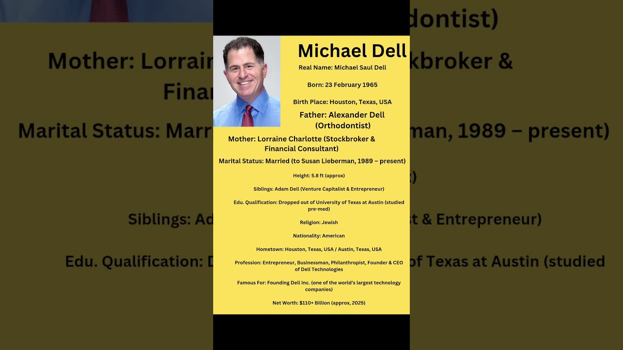 💻 Michael Dell: The Tech Genius Behind Dell Computers 🔥 #shorts#usinspires #biography #short