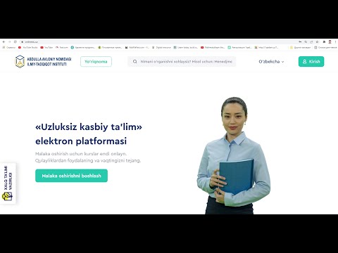 onlinedu.uz saytida ma'lumotnomani kiritish