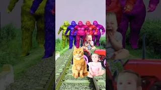 Download lagu DescriptionXgolden colors Cute cat & baby vsherdofbigfoot & train driver tom😅#funny mp3