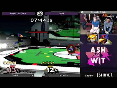 JustMatt (Fox) vs SC | GGDoe (Falco) - ASH@WIT #60 Melee Bracket