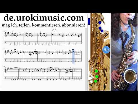 Saxophon Lernen Tenor The Pink Panther - Theme Song Tabulatur Teil#2 um-i995