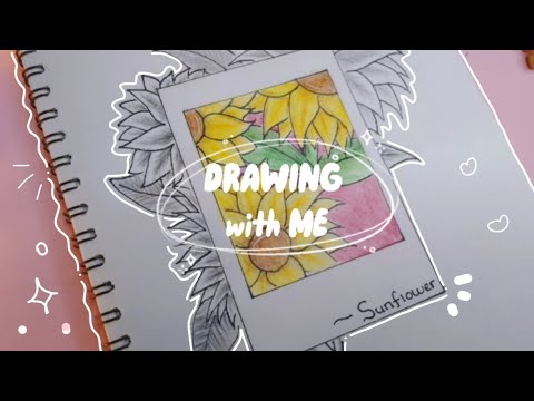 SUNFLOWER DRAWING | AESTETIK FLOWER | MUSFIRA ART
