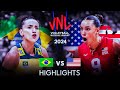 🇧🇷 BRAZIL vs USA 🇺🇸 | Highlights | Women's VNL 2024