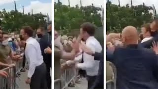 video: Watch: Emmanuel Macron slapped in the face