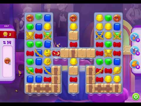 HomeScapes Level 667 no boosters (15 moves)