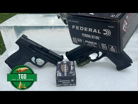 40 S&W 165gr Federal Premium Punch |  Clear Ballistics Gel Test  |  S&W M&P Subcompact and Fullsize