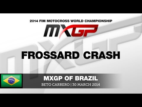 MXGP of Brazil 2014 Steven Frossard Crash - Motocross