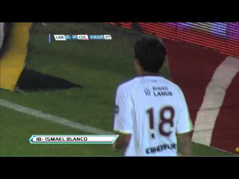 Gol de Blanco. Lanús 3 - Colón 0. Fecha 1. Torneo Final 2013. Fútbol Para Todos