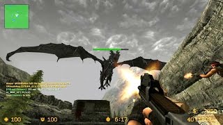 Counter Strike Source - Zombie Escape mod Multiplayer Gameplay Walkthrough on Skyrim map