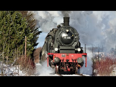 A small steam locomotive sensation - winter steam with 78 468 in the Black Forest and on the Alb