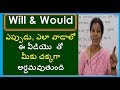 How When To Use Will Would Spoken English Session
