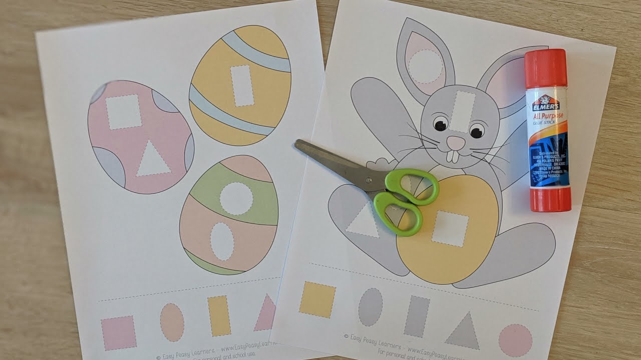 Easter Printables for Preschoolers | Preschool Easter Crafts | Kids Easter Activities | Learn Shapes