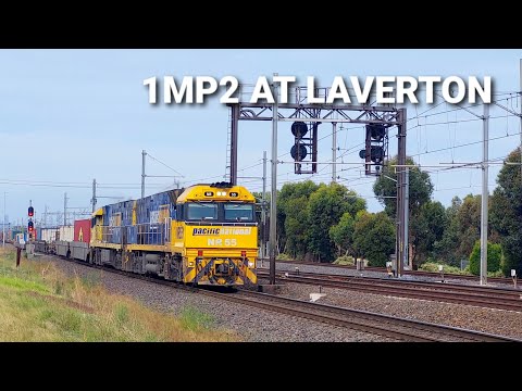 Double NR Class Locomotives On 1MP2 At Laverton