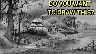 How To Draw An Oil Painting Landscape With Graphite Pencils