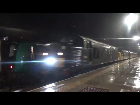 37521 & 37409 'Loch Awe' Hauling The Sugar Loaf & Stormy Push-Pull Through Bescot Stadium