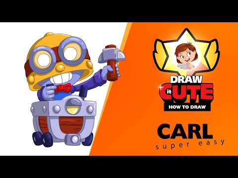 How to draw Carl | Brawl Stars super easy drawing tutorial