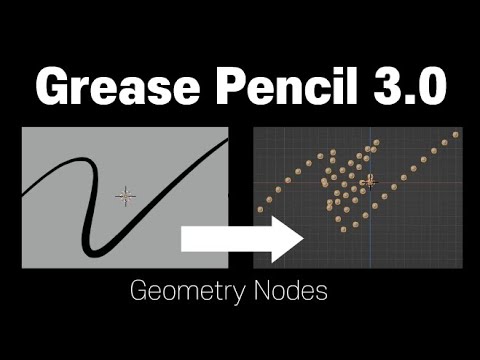 Geometry nodes applied to Grease Pencil 3.0 (Blender 4.1)