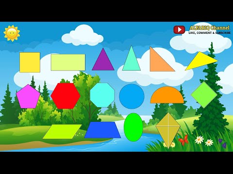 BELAJAR MENGENAL BANGUN DATAR,PERSEGI, PERSEGI PANJANG, SEGITIGA, LINGKARAN,JAJAR GENJANG, TRAPESIUM