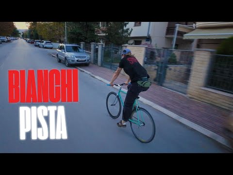 Cycling on a Single Speed in Skopje | Old Bianchi Pista Bike
