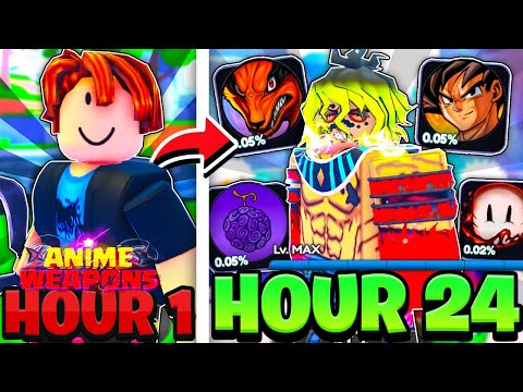 I Spent 24+ HOURS F2P Going NOOB To Pro On Anime Weapons!