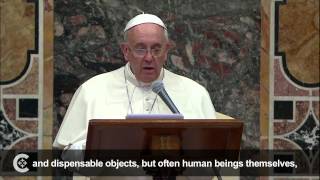 Pope: Peace depends on human dignity