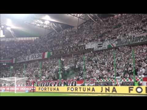 Doping kibiców Legii na meczu z Cracovią
