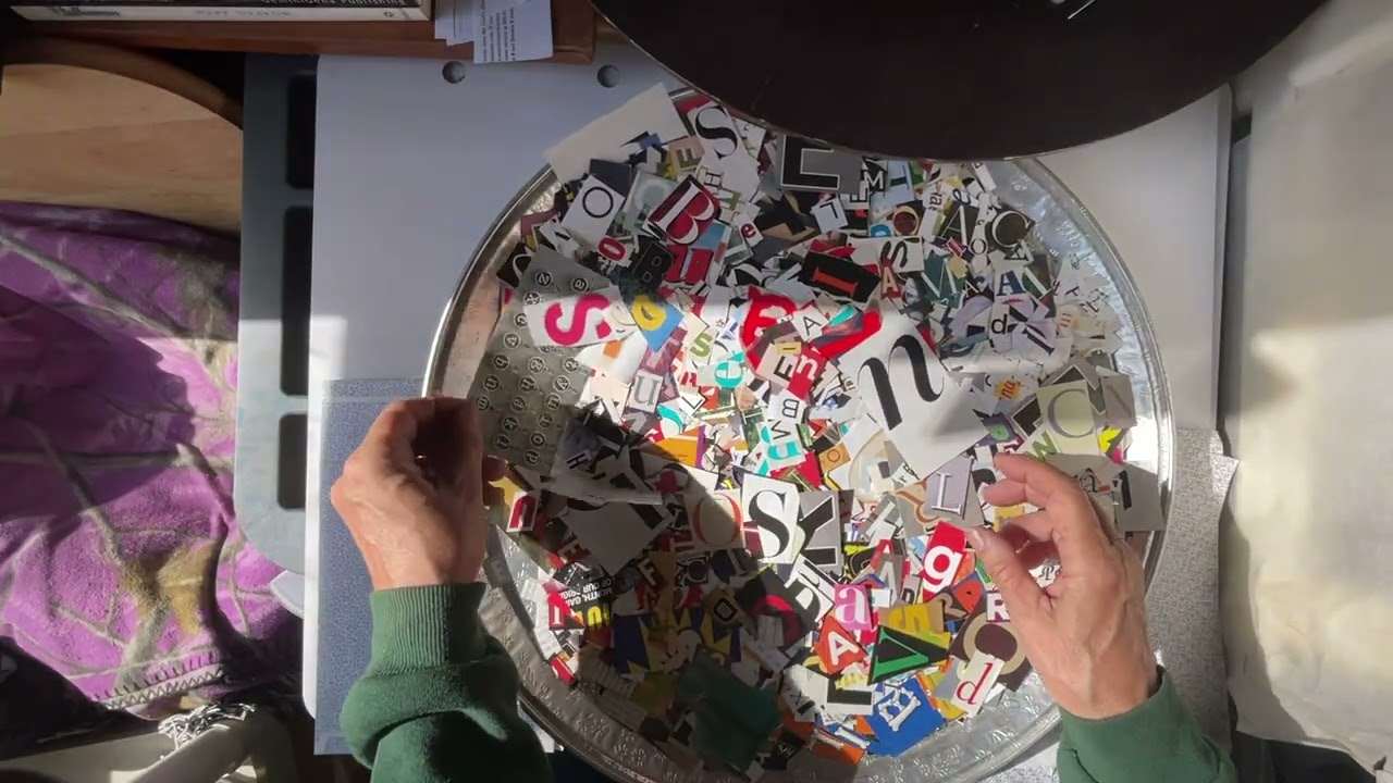 Fussy Cut Letters & Words Out Of Magazines | I Sale Supplies In Etsy Shop ScrapsGluedOverPaper