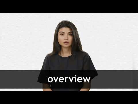 How to pronounce OVERVIEW in American English