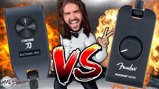 Video thumbnail for BOSS Katana Go VS Fender Mustang Micro! - Battle Of The Headphone Amps! by PMTVUK
