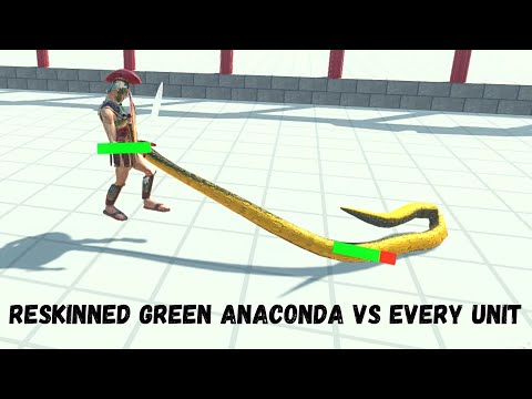 New Update! Reskinned Green Anaconda Vs Every Unit ARBS |Animal Revolt Battle Simulator