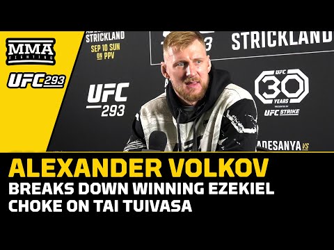 Alexander Volkov Breaks Down Winning Ezekiel Choke on Tai Tuivasa | UFC 293 | MMA Fighting
